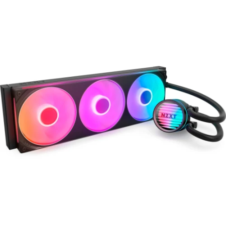 NZXT KRAKEN CORE RGB - 360MM AIO LIQUID COOLER WITH RGB CAP & RGB CORE FAN (Black) RL-KR36C-B1