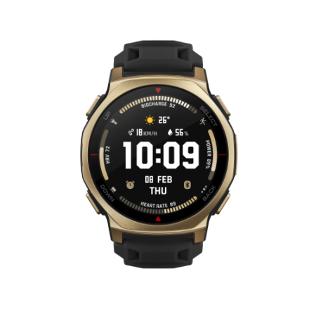 Amazfit T-rex 3 Pro 3,35 cm (1.32″) AMOLED 44 mm Digital 466 x 466 Pixeles Pantalla táctil Oro Wifi GPS (satélite)