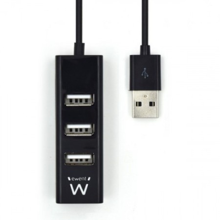 Ewent EW1123 hub de interfaz 480 Mbit/s Negro