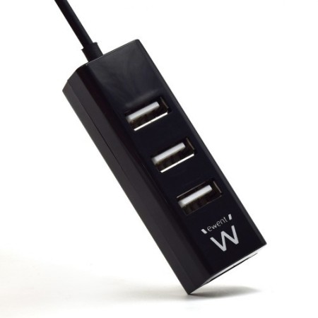 Ewent EW1123 hub de interfaz 480 Mbit/s Negro