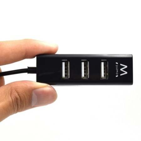 Ewent EW1123 hub de interfaz 480 Mbit/s Negro