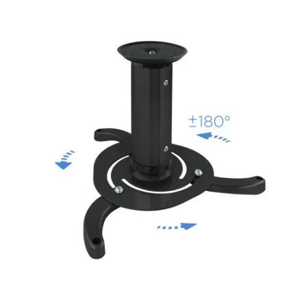 TooQ SOPORTE UNIVERSAL DE TECHO GIRATORIO 360º PARA PROYECTOR NEGRO