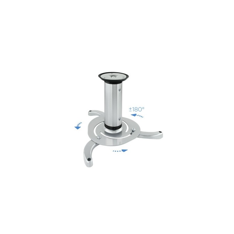 TooQ SOPORTE UNIVERSAL DE TECHO GIRATORIO 360º PARA PROYECTOR PLATA