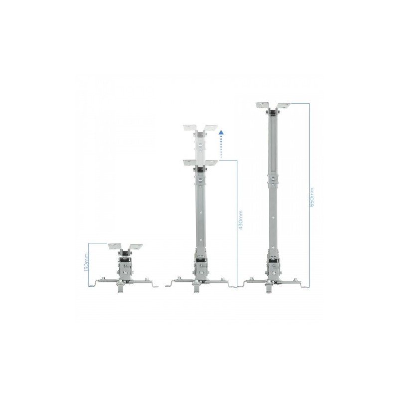TooQ SOPORTE UNIVERSAL INCLINABLE DE TECHO PARA PROYECTOR PLATA
