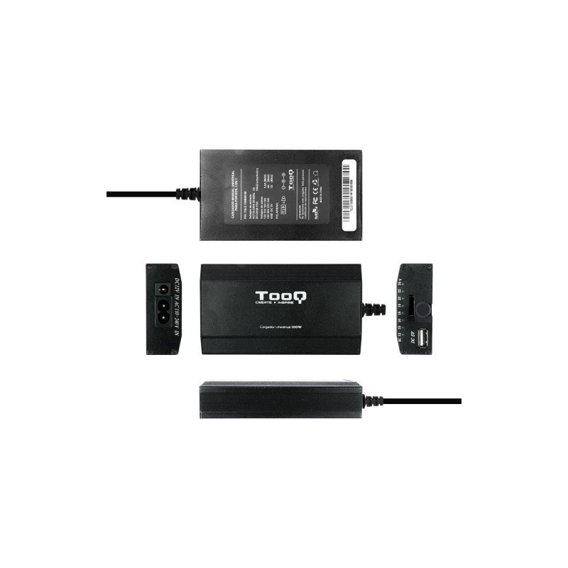 TooQ CARGADOR UNIVERSAL PORTATIL TQLC-100BS01M 100W 3 EN 1 USB