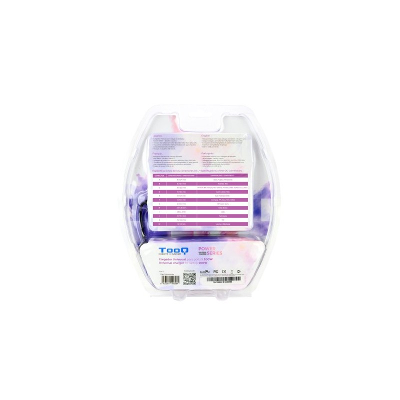 TooQ CARGADOR UNIVERSAL PORTATIL TQLC-100BS01M 100W 3 EN 1 USB