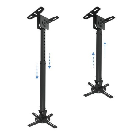 TooQ SOPORTE UNIVERSAL DE TECHO GIRATORIO 360º E INCLINABLE PARA PROYECTOR NEGRO