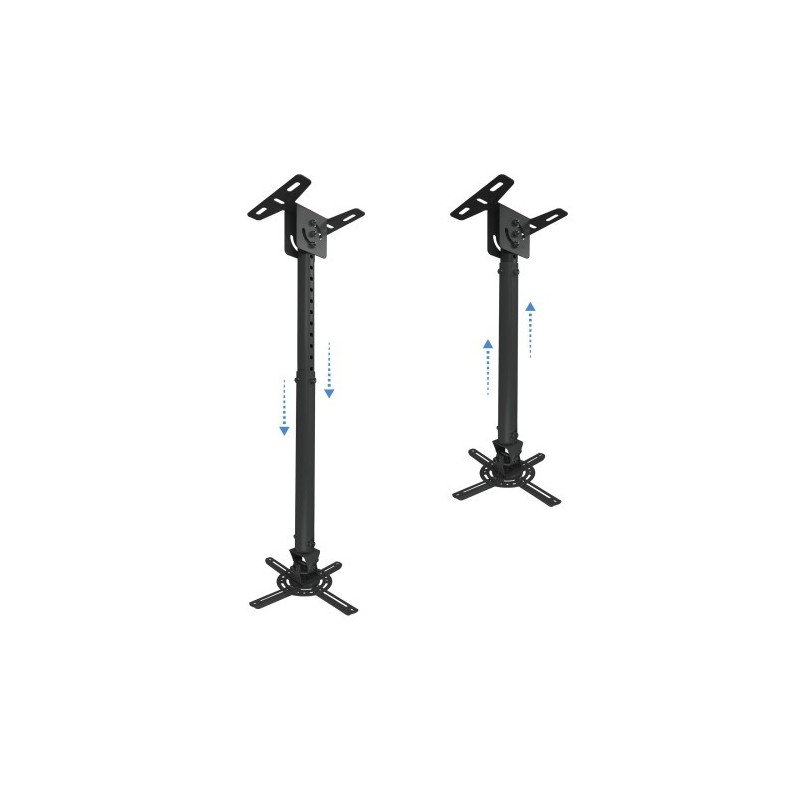 TooQ SOPORTE UNIVERSAL DE TECHO GIRATORIO 360º E INCLINABLE PARA PROYECTOR NEGRO