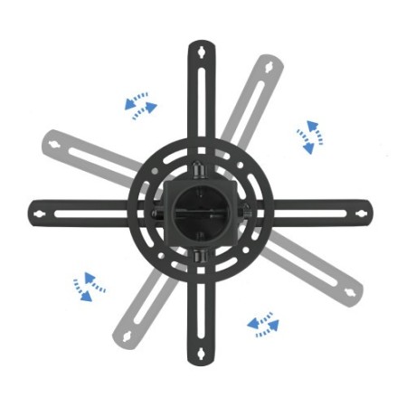 TooQ SOPORTE UNIVERSAL DE TECHO GIRATORIO 360º E INCLINABLE PARA PROYECTOR NEGRO