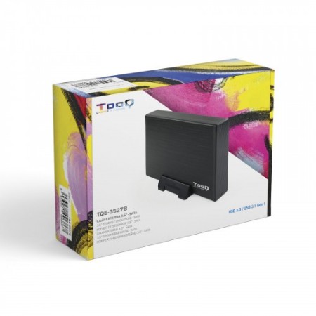 TooQ CAJA HDD 3,5″ SATA A USB 2.0/3.0 NEGRA