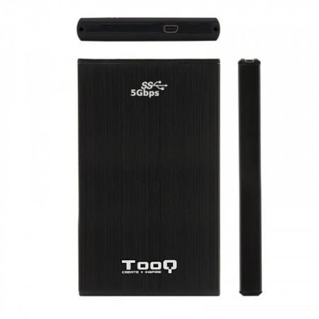 TooQ TQE-2522B caja para disco duro externo Caja de disco duro (HDD) Negro 2.5″