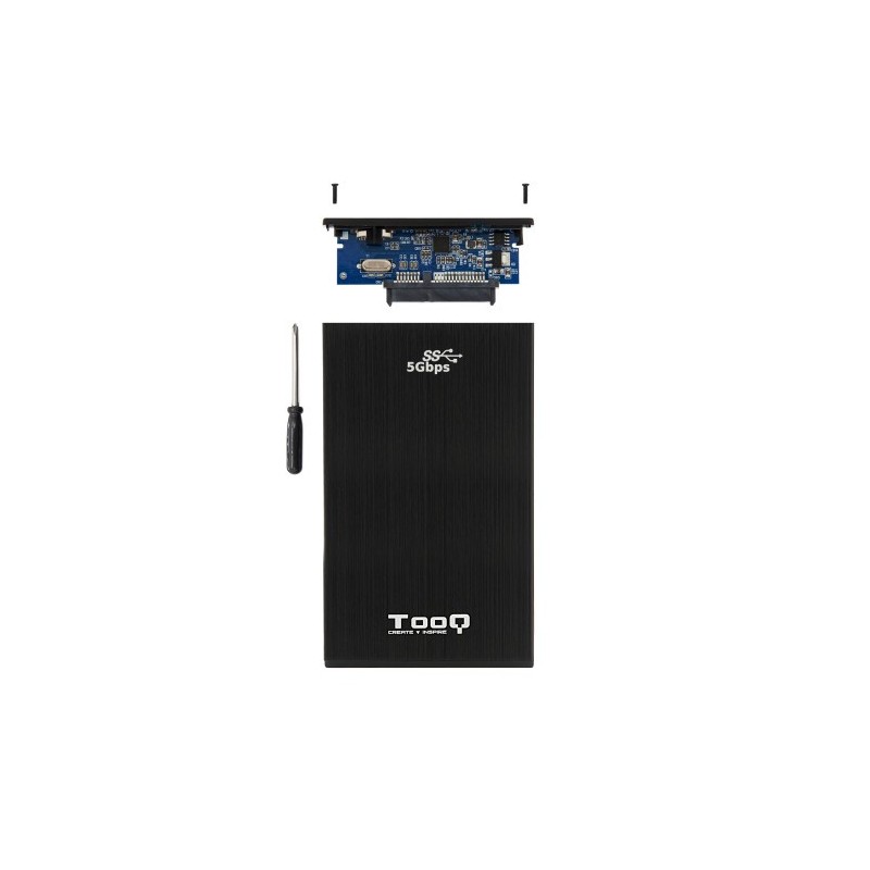 TooQ TQE-2522B caja para disco duro externo Caja de disco duro (HDD) Negro 2.5″