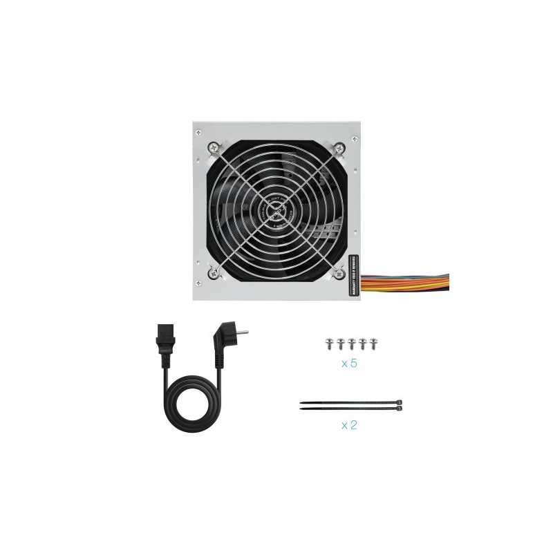 TooQ TQEP-500SSE unidad de fuente de alimentación 500 W 24-pin ATX ATX Plata