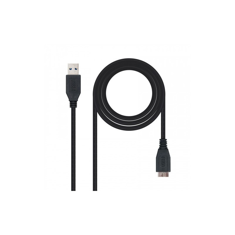 Nanocable CABLE USB 3.0, TIPO A/M-MICRO B/M, NEGRO, 1.0 M