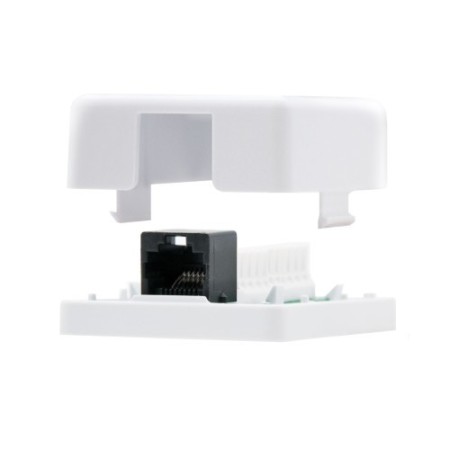 Nanocable ROSETA DE SUPERFICIE PARA RJ45 CAT.6 1 TOMA, BLANCO