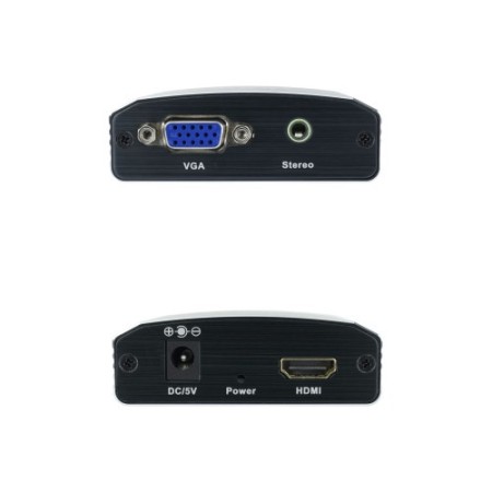 NANOCABLE CONVERSOR SVGA+AUDIO A HDMI CON ALIM., SVGA/H+JACK 3.5/H-HDMI/H, NEGRO (10.16.2101-BK)