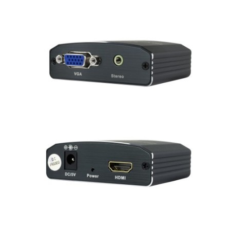 NANOCABLE CONVERSOR SVGA+AUDIO A HDMI CON ALIM., SVGA/H+JACK 3.5/H-HDMI/H, NEGRO (10.16.2101-BK)