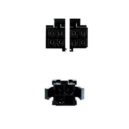 NANOCABLE CABLE ALIM., 4PIN/H-4+4PIN/M, 15CM (10.19.1401)