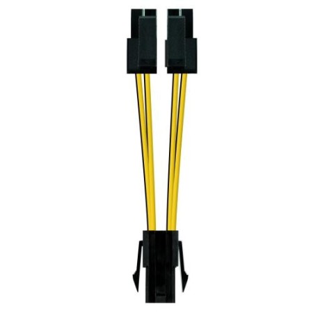 NANOCABLE CABLE ALIM., 4PIN/H-4+4PIN/M, 15CM (10.19.1401)