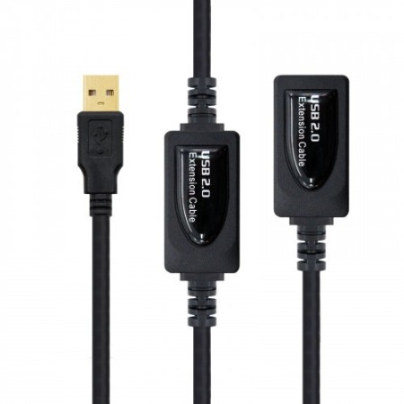 Nanocable CABLE USB 2.0 PROLONGADOR CON AMPLIFICADOR, TIPO A/M-A/H, 10 M