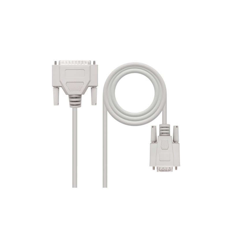 Nanocable CABLE SERIE NULL MODEM DB9/H-DB25/M 1.8 M