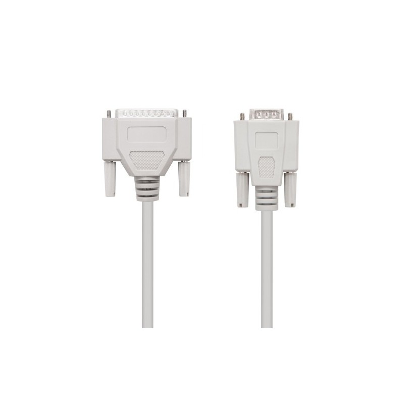 Nanocable CABLE SERIE NULL MODEM DB9/H-DB25/M 1.8 M