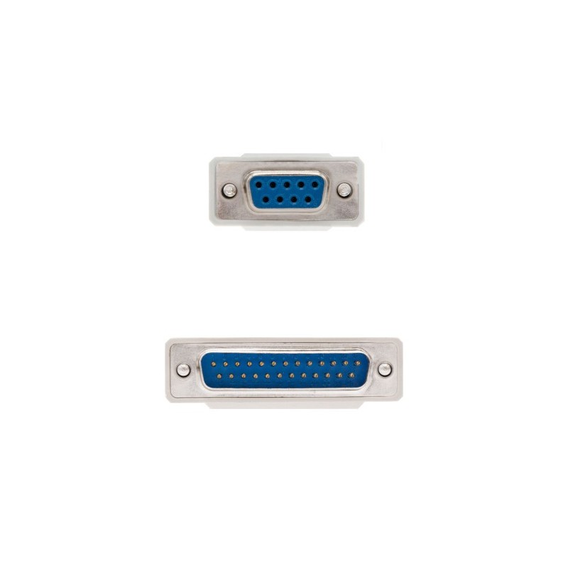 Nanocable CABLE SERIE NULL MODEM DB9/H-DB25/M 1.8 M