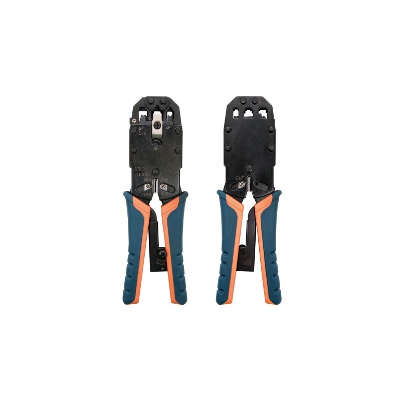 Nanocable 10.31.0102 crimpadora Herramienta para prensar Negro, Naranja