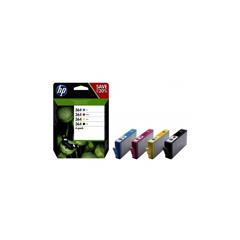 HP 364 CARTUCHO DE TINTA HP364 NEGRO - TRICOLOR (N9J73AE)
