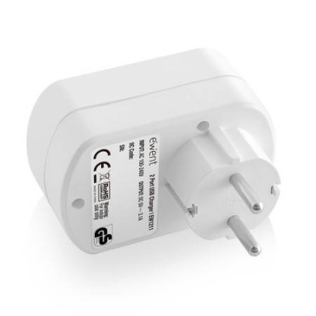Ewent EW1211 cargador de dispositivo móvil Blanco Interior