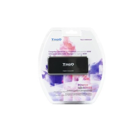 TooQ TQLC-65BS02AT adaptador e inversor de corriente Interior 65 W Negro