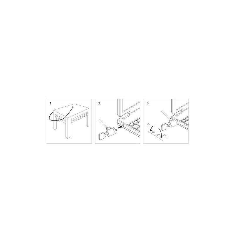 Ewent EW1242 cable antirrobo Negro, Acero inoxidable 1,5 m