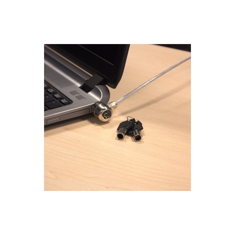 Ewent EW1242 cable antirrobo Negro, Acero inoxidable 1,5 m