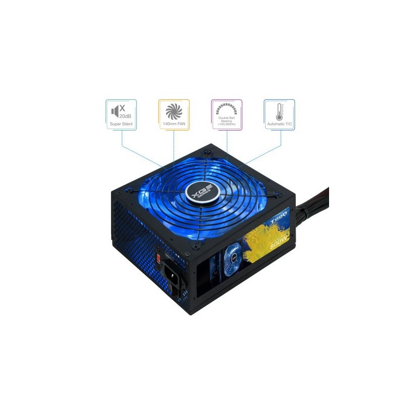 TooQ TQXGEII-800SAP unidad de fuente de alimentación 800 W 20+4 pin ATX ATX Negro