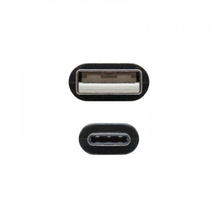 NANOCABLE CABLE USB 2.0. TIPO USB-C/M - A/M. NEGRO 1M