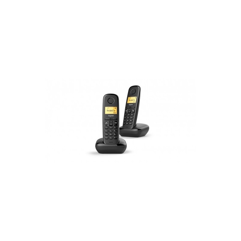 Gigaset A270 Duo Teléfono DECT Identificador de llamadas Negro