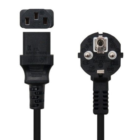 Nanocable 10.22.0103 cable de transmisión Negro 3 m C13 acoplador CEE7/7