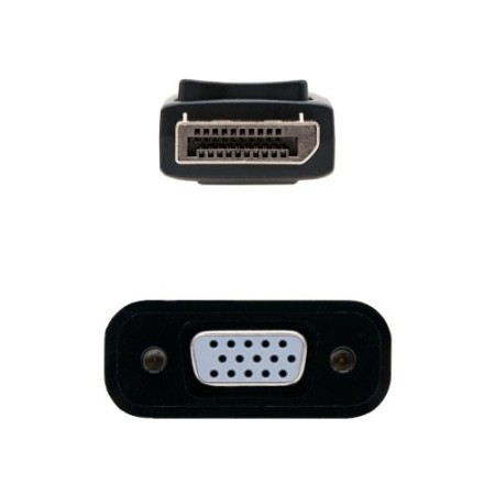 Nanocable Conversor DisplayPort a sVGA, DisplayPort/M-sVGA/H, Negro, 15 cm