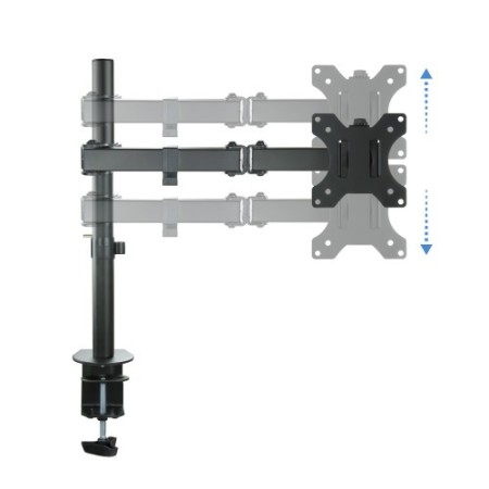 TooQ Soporte de Mesa Giratorio e Inclinable para Pantalla (Monitor / TV Plasma / LCD / LED) 13″-32″, de Un Brazo, max 8 kg, Negr