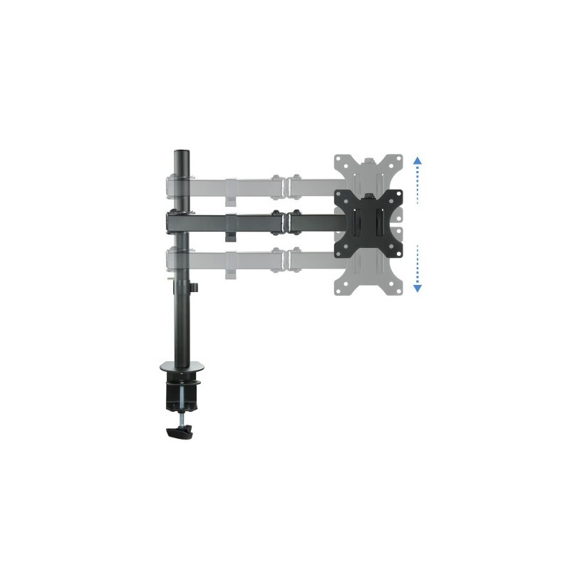 TooQ Soporte de Mesa Giratorio e Inclinable para Pantalla (Monitor / TV Plasma / LCD / LED) 13″-32″, de Un Brazo, max 8 kg, Negr