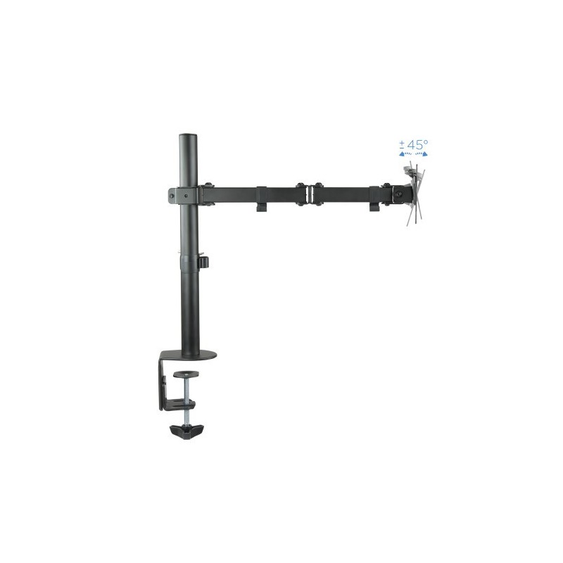 TooQ Soporte de Mesa Giratorio e Inclinable para Pantalla (Monitor / TV Plasma / LCD / LED) 13″-32″, de Un Brazo, max 8 kg, Negr