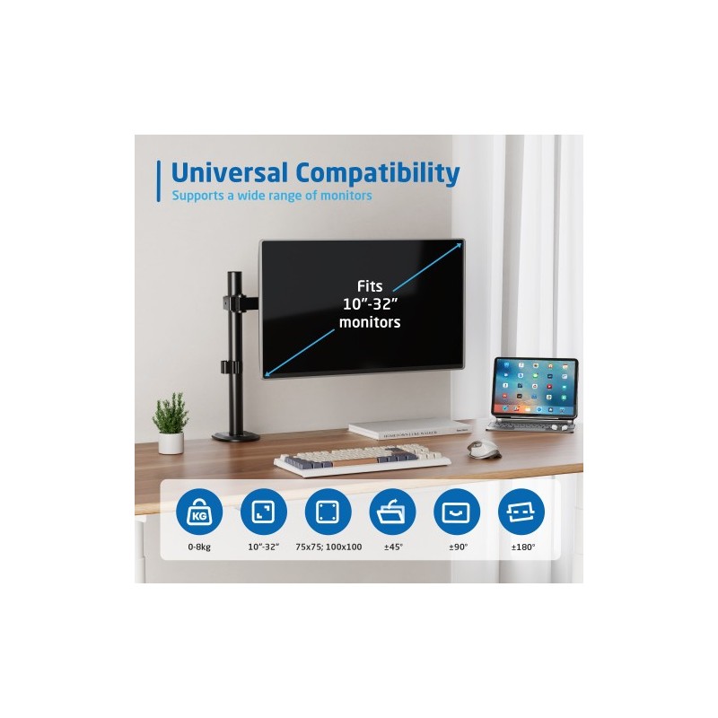 EWENT SOPORTE DE MESA PARA MONITOR HASTA 34” CARGA MÁXIMA 9KG.