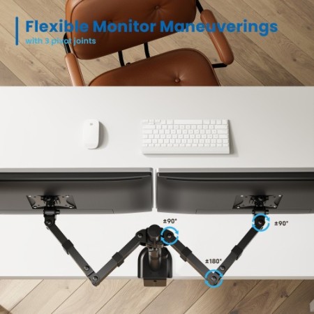 EWENT SOPORTE DE MESA PARA 2 MONITORES HASTA 27″