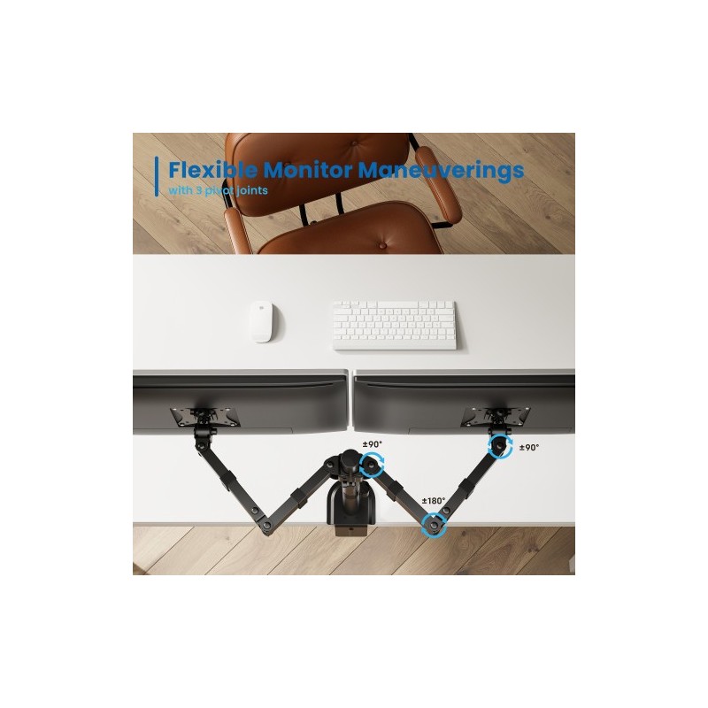EWENT SOPORTE DE MESA PARA 2 MONITORES HASTA 27″