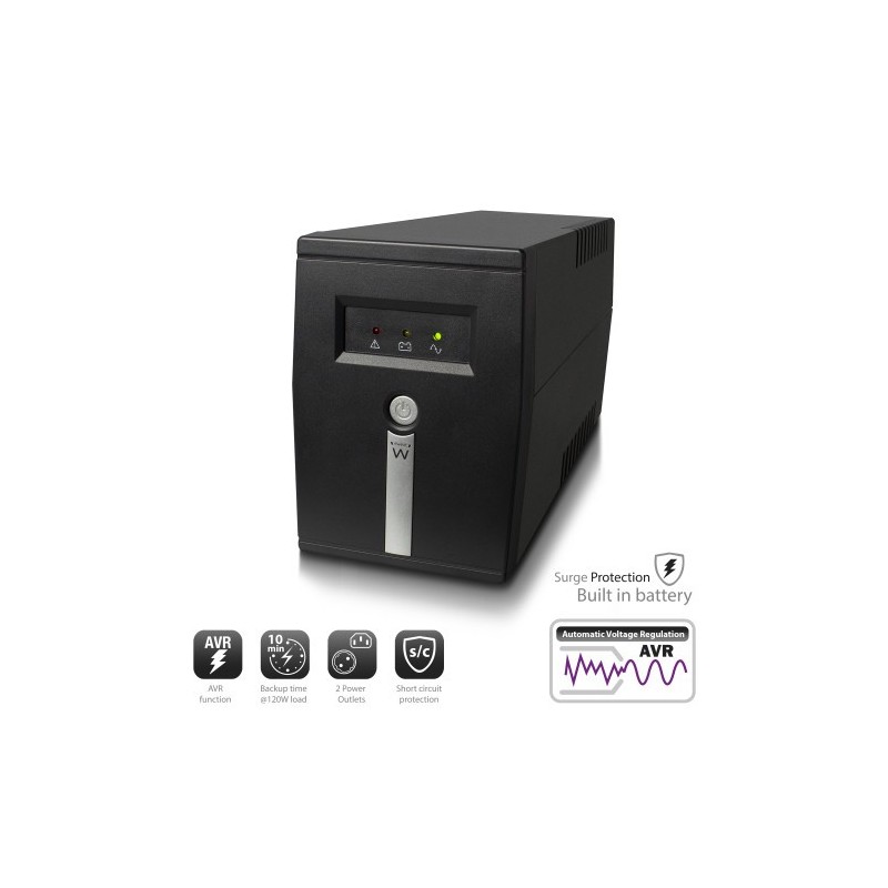 Ewent EW3946 sistema de alimentación ininterrumpida (UPS) Línea interactiva 600 VA 360 W 1 salidas AC