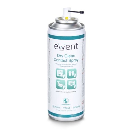 Ewent EW5614 kit de limpieza para computadora Pantallas / Plásticos, Universal Espray para limpieza de equipos 200 ml