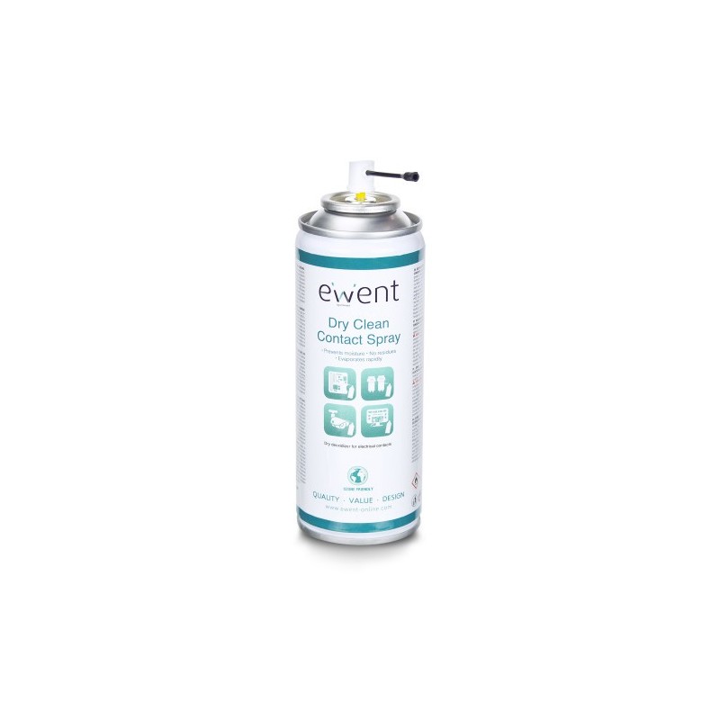 Ewent EW5614 kit de limpieza para computadora Pantallas / Plásticos, Universal Espray para limpieza de equipos 200 ml