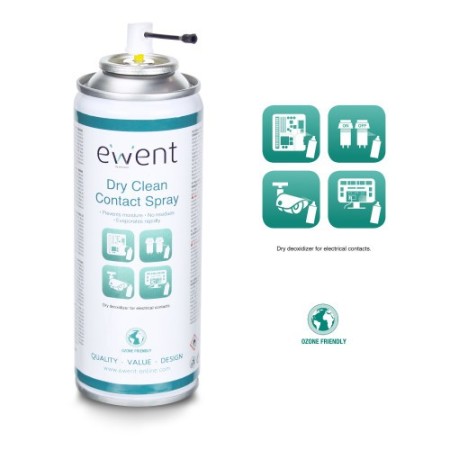 Ewent EW5614 kit de limpieza para computadora Pantallas / Plásticos, Universal Espray para limpieza de equipos 200 ml