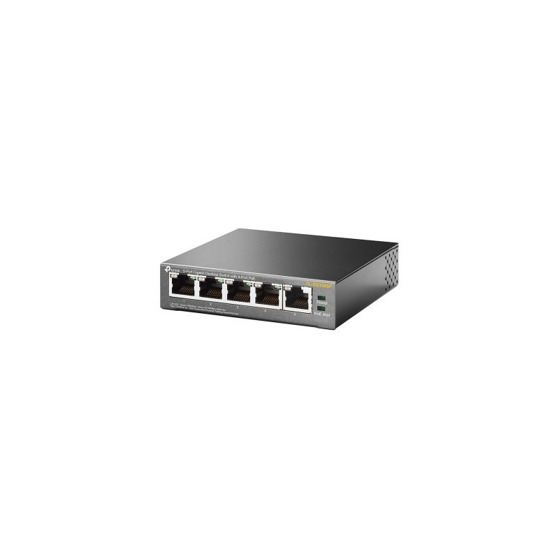 TP-LINK TL-SG1005P No administrado Gigabit Ethernet (10/100/1000) Energía sobre Ethernet (PoE) Negro