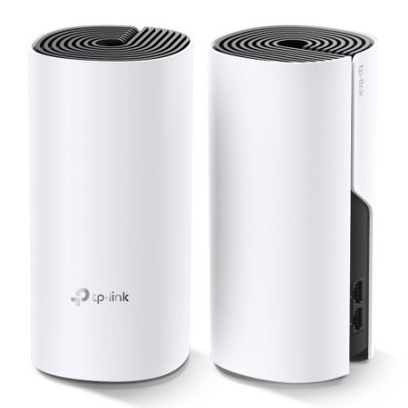 TP-LINK Deco M4(2-pack) router inalámbrico Doble banda (2,4 GHz / 5 GHz) Gigabit Ethernet Negro, Blanco